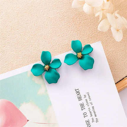 Colorful Metal Dangle Earrings for Women Personality Fashion Drop Earrings Flower Heart Pendants Earrings pendientes mujer