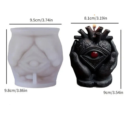 Halloween Demon Eye Candle Mold, suitable for candle/resin crafts, Halloween decoration DIY and handmade gift making molds,