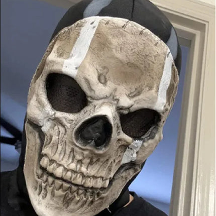 Unisex Cosplay Halloween Horror Ghost Skull Mask Latex Headgear Helmet Cosplay Perform Party Masquerade Prop
