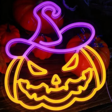 Halloween Bat Spirit LED Neon Wall Decor for Party Gift - Terrifying Atmosphere - USB or Battery Powered