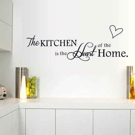 Kitchen Wall Stickers The Kitchen Is Heart Home Wall Stickers DIY Removable Letter Vinyl Wall Art Decals Kitchen Wall Decoration