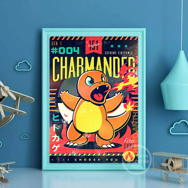 Pokemon Canvas Wall Poster