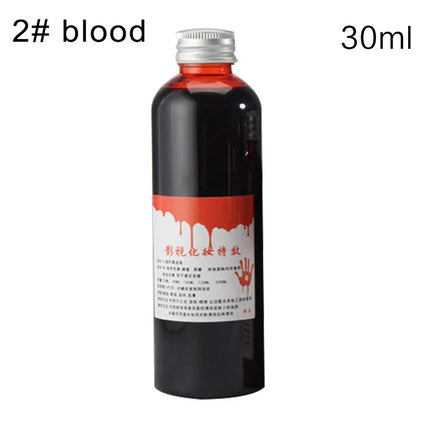 30/60/100ml Halloween Emulation Fake Props Makeup Blood Blood Whole Cosplay Prank Props Makeup Person Plasma Fake Cosplay Props