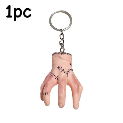 1/2pcs Halloween Novelty Hand Keychain Gothic Stitched-Up Wound Hands Keychain Bag Pendant Decoration Party Holiday Gifts