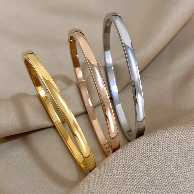 Gold Stainless Steel Bangle