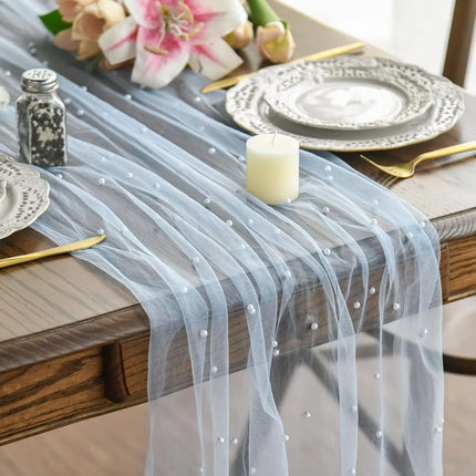 Pearl Tulle Table Runner