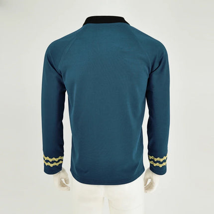 Halloween costume Startrek Cosplay TOS Captain Kirk Gold Shirts Spock Blue Uniforms Red Starfleet Tops for Men's Coat Party Prop