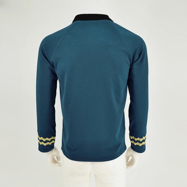 Halloween costume Startrek Cosplay TOS Captain Kirk Gold Shirts Spock Blue Uniforms Red Starfleet Tops for Men's Coat Party Prop