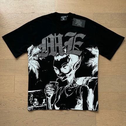 Angel Print Cotton T-Shirt