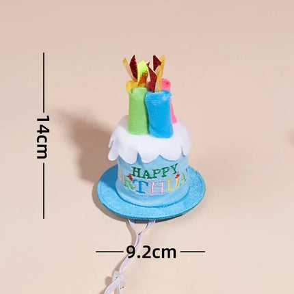 Dog Birthday Decorations Cake Hat & Bandana Scarfs Set - Pink,Happy Birthday Hat with Candles, Dog Birthday Present,Pet Supplies