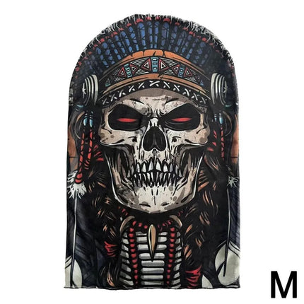 3D printed mask for role-playing full face covering elastic mesh printed mask fashionable Halloween makeup dance party headwear