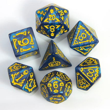 7pcs DND Dice Halloween Theme Dice for Board Game As Holiday Gift Polyhedral Dice D4-D20