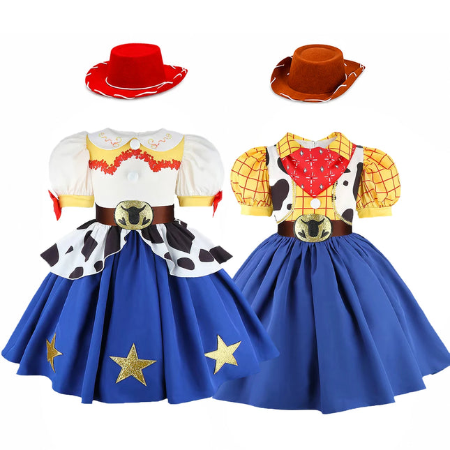 2026 New Halloween Girls Dress Up Costumes Children's Cosplay Costumes Children's Role Play Princess Dresses Complete Set