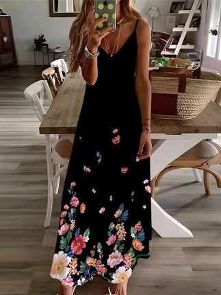 Women's Floral Beach Maxi Dress