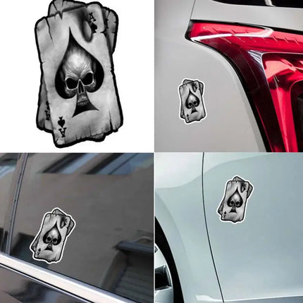 Car Halloween Skull Stickers Halloween Stickers For Cars Ace Of Spades Skull Car Stickers Poker Zombie Car Stickers Funny Motorc