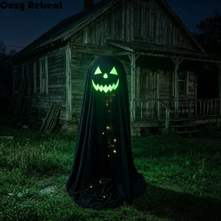 Luminous Halloween Standing Ghost Decor Adjustable Gothic Outdoor Light-up Ghost ED Lights Soft LED Lights Halloween Decor Prop