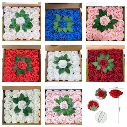 Artificial Foam Rose Flowers