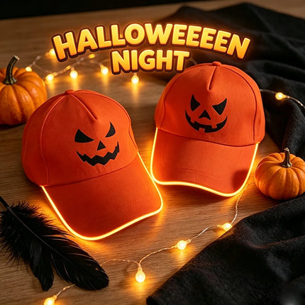 Halloween Adult Hat Led Optical Fibre Cap Baseball Cap NightClub Concert Masquerade Outdoor Fun Event Supplies Rap Summer Hat