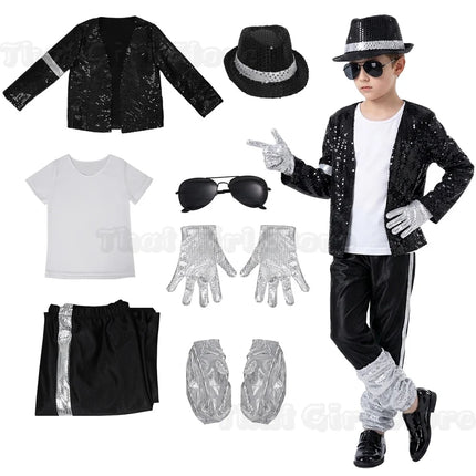 Halloween Coplay outfit for Show Performance Party Michael Jackson Celebrity Birthday Carnival Billie Jean Pop Star MJ costume