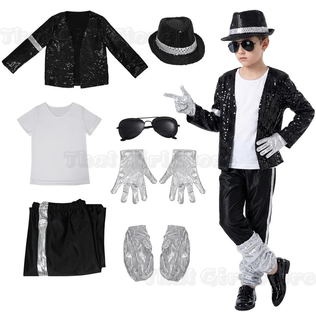 Halloween Coplay outfit for Show Performance Party Michael Jackson Celebrity Birthday Carnival Billie Jean Pop Star MJ costume