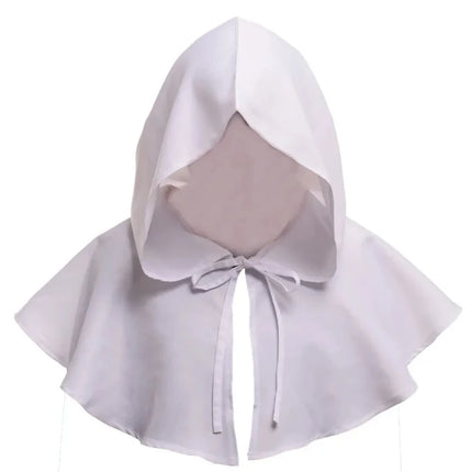 1Pc Halloween Cosplay Death Cape Short Hooded Cloak Wizard Witch Costumes Vampire Devil Wizard Black Cape Cowl Party Accessories