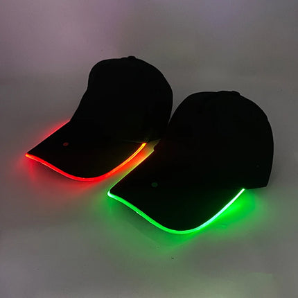 Halloween Adult Hat Led Optical Fibre Cap Baseball Cap NightClub Concert Masquerade Outdoor Fun Event Supplies Rap Summer Hat