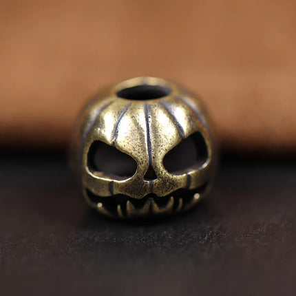 Halloween Pumpkin Skull Face Lantern EDC Brass Knife Beads DIY Woven Paracord Lanyard Pendants Outdoor Tool Hangings Accessories