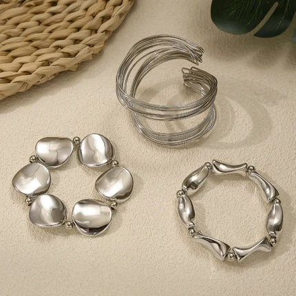 Geometric Cuff Bracelet Set