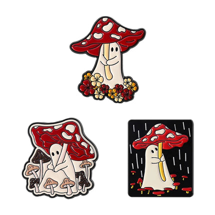 2-5Pcs/Set Punk Halloween Collected Enamel Pins Pumpkin Duck Capybara Skeleton Cat Ghost Brooch Lapel Badge Jewelry Gift Friends