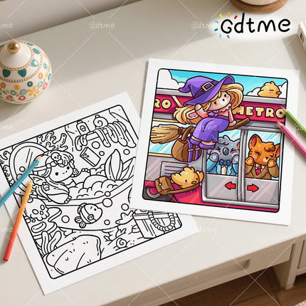 Halloween Spooky Life Coloring Book for Adults and Teen Featuring Adorable Creepy Creatures Painting Gift Art Activity Book