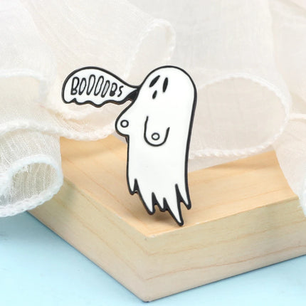 Halloween Party Enamel Brooches for Women Men Cute Ghost Pins Badges Cartoon Spooky Pet Clothes Pin Kids Backpacks Jewelry Gifts
