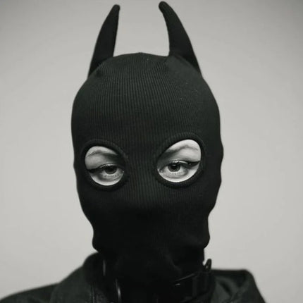 High Street Funny Style Personality Black Cartoon Mask For Halloween Cosplay Masked Hat