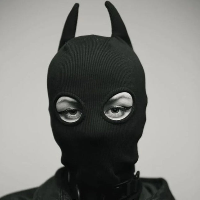 High Street Funny Style Personality Black Cartoon Mask For Halloween Cosplay Masked Hat
