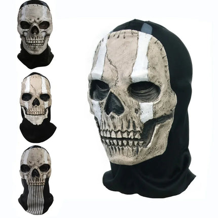 Unisex Cosplay Halloween Horror Ghost Skull Mask Latex Headgear Helmet Cosplay Perform Party Masquerade Prop