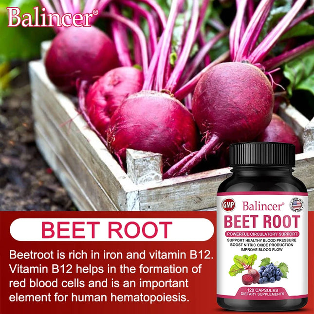 Beetroot - Supports heart and blood vessel health, supports blood pressure and cholesterol levels, antioxidant