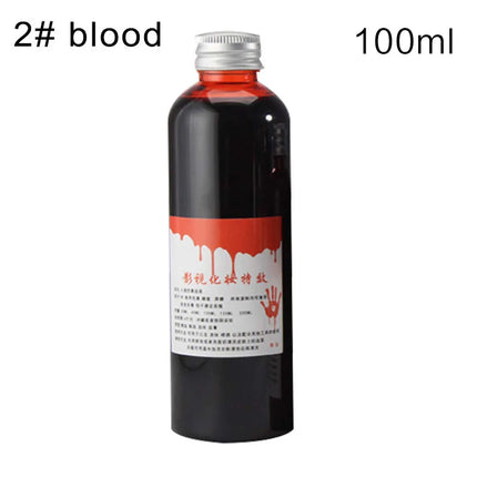 30/60/100ml Halloween Emulation Fake Props Makeup Blood Blood Whole Cosplay Prank Props Makeup Person Plasma Fake Cosplay Props