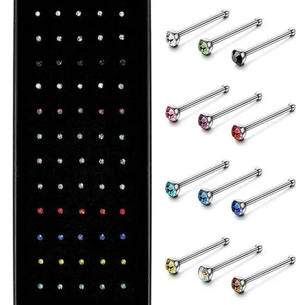 Crystal Stainless Steel Nose Studs