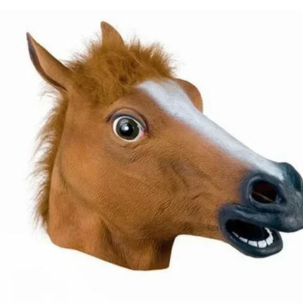 Horse Head Mask Cosplay Costume Party Funny Halloween Horse Head Mask Headgear
