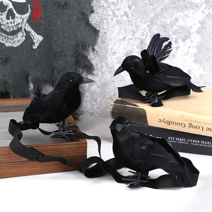 Halloween Party Costumes Black Crow with Shoulder Strap Decoration Cosplay Props
