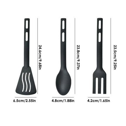 Kitchen Tool Set Nylon Cooking Tools Set Sturdy Cutlery Kit With Non-Stick Spatulas Comfortable Handle Cookware Accessories